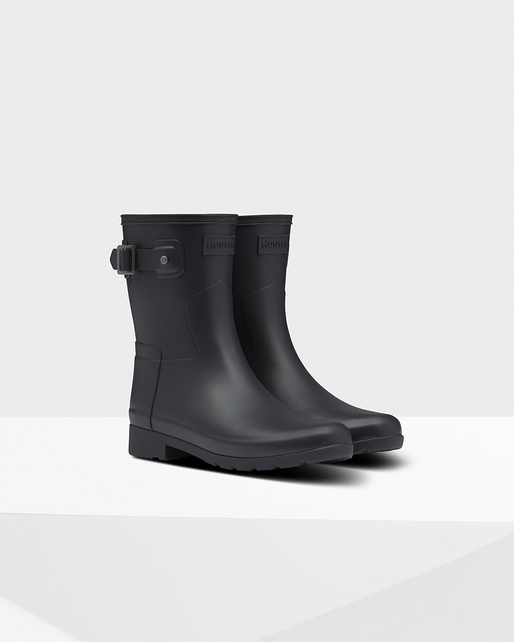 Women Hunter Refined Slim Fit | Short Rain Boots Navy | NZ-21745-JZBX